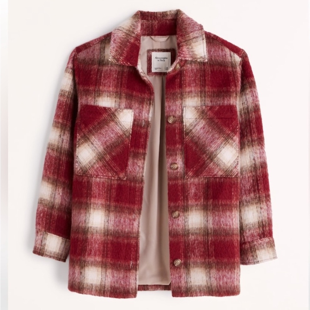 Abercrombie & Fitch Wool Plaid Shacket / Jacket - NWT Size M